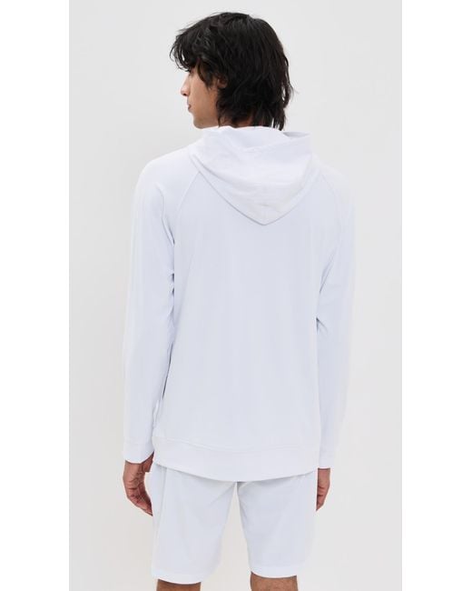 Redvanly White Larkin Performance Hoodie for men