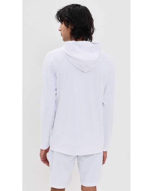 Redvanly White Larkin Performance Hoodie for men