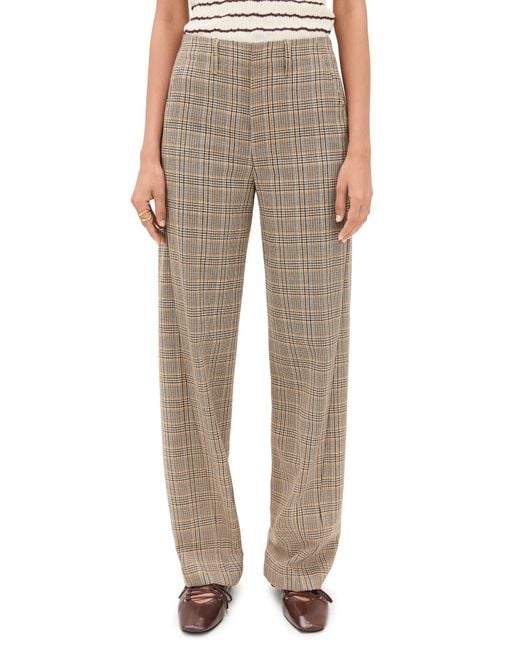 Rag & Bone Natural Shea Plaid Pants