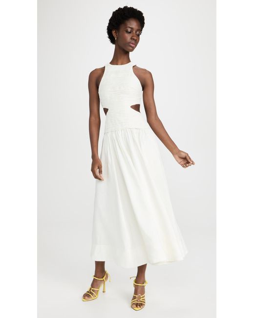 Online AJE Introspect Pleated Cut Out Midi Dress At ajewomen.com - The Best Choice For All the 