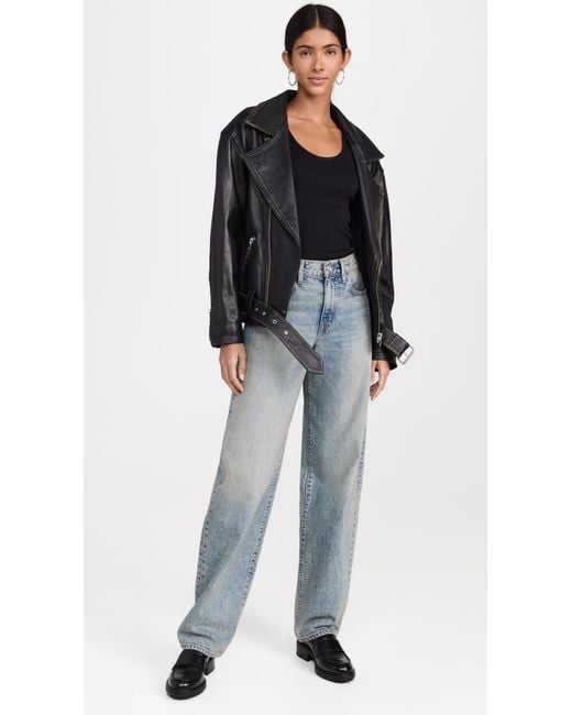 IRO Black Dylan Leather Biker Jacket