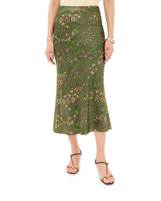 Veronica Beard Green Clover Skirt