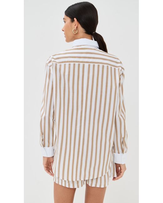 Le Bos White Cecillia Button Down