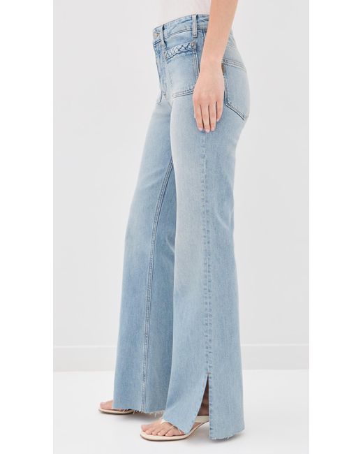 PAIGE Blue Sofia Braided Patch Pocket Jeans
