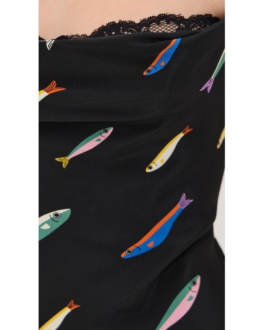 staud evangeline silk dress pop sardines black STAUD Evangeline Silk Dress in Black