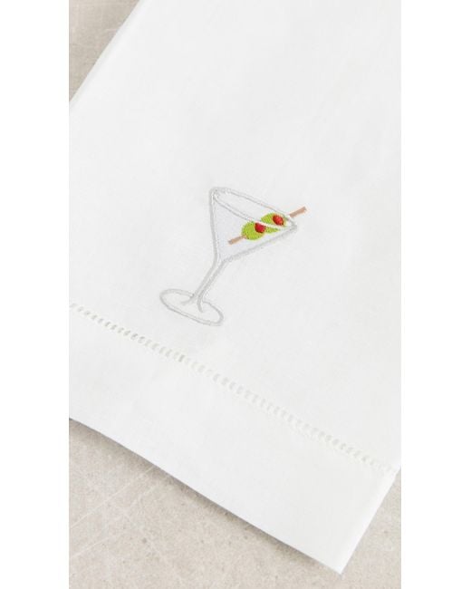 Abode White Martini Tea Towel