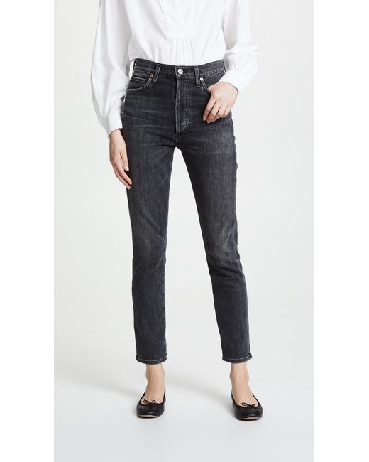 Citizens of Humanity Olivia High Rise Slim Ankle Jeans | Lyst Canada