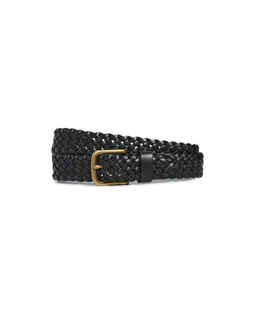 Madewell Black Braided Leather Belt for men