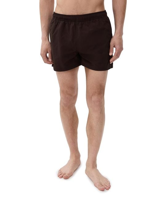 AUTO-REPLY Black Solid Sebastian Swim Trunks 4 for men