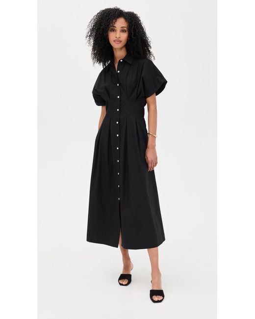 Le Bos Black Roberta Button Down Dress