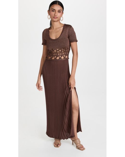 Christopher Esber Synthetic Crochet Knit Short Sleeve Dress in