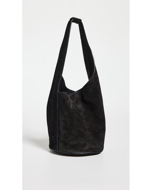 Reformation Black Small Silvana Bucket Bag