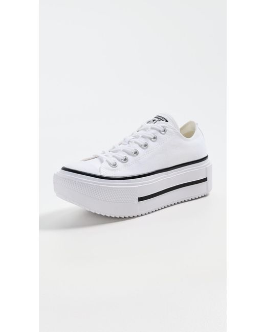 Converse White Chuck Taylor All Star Lift Double Stack Lace-Up Boots/ 1 7