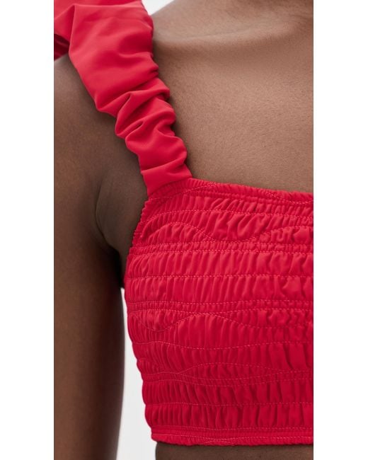 Sea Red Selma Solid Bikini Top