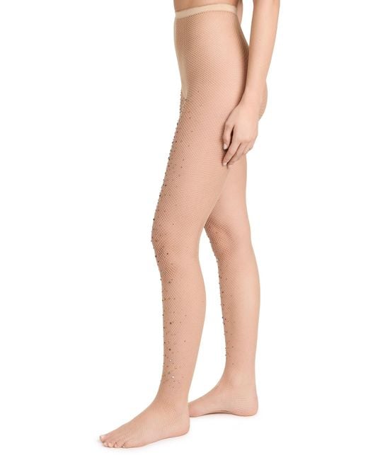 High Heel Jungle Natural Glitter Fishnet Tights