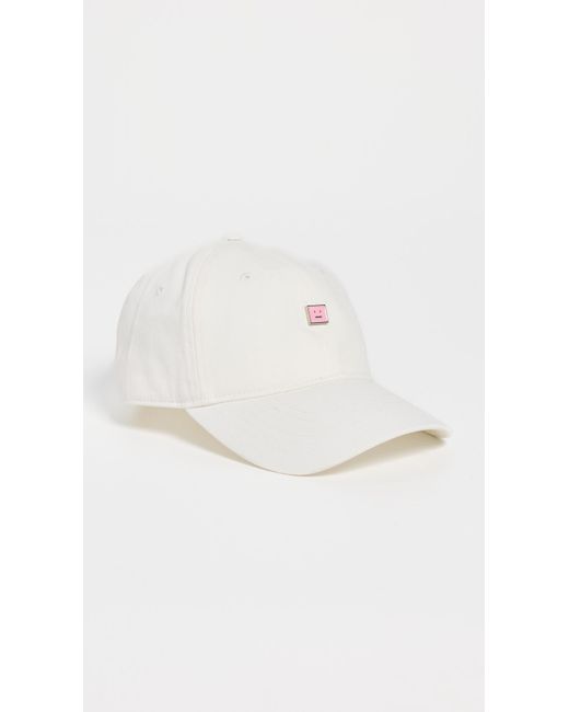 Acne White Cunvo Face Stud Hat