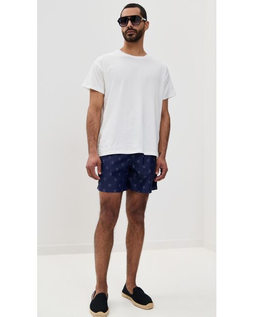 Ancora Blue Nebulic Swim Trunks 5.5 for men