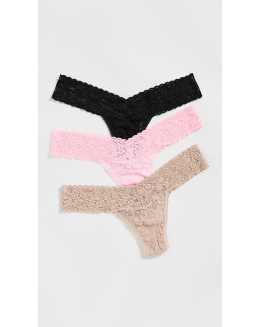 Hanky Panky Black Signature Lace Low Rise 3 Pack