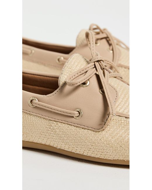 Sperry Top-Sider White Raffia Slim Boat Shoes