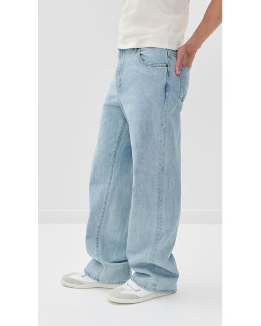 Jonathan Simkhai Blue Poe Wide Leg Jeans for men