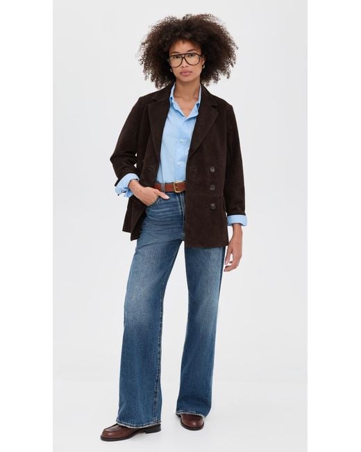 Madewell Black Double-Breasted Blazer