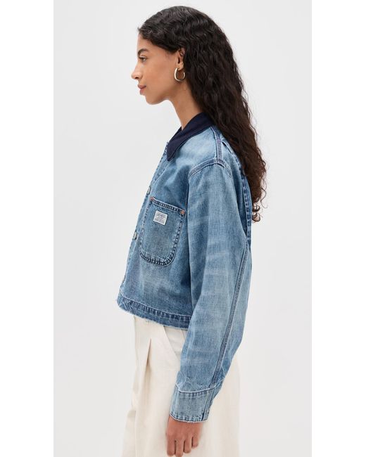 Denimist Blue Cropped Chore Jacket