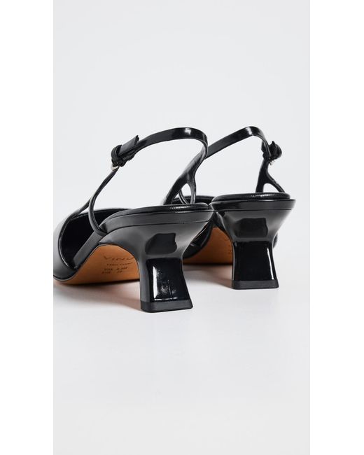 Vince Black Bianca Slingback Heels