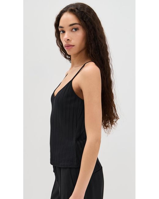 Vince Black Rib V Neck Cami