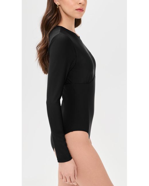 L'Agence Black Solid Lambert Rash Guard