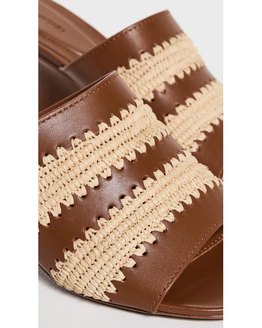 Jonathan Simkhai Multicolor Shadow Mule Raffia Sandals