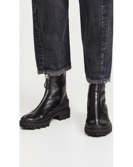 Rag & Bone Shiloh Sport Zip Boot - Leather Combat Boot in Black | Lyst