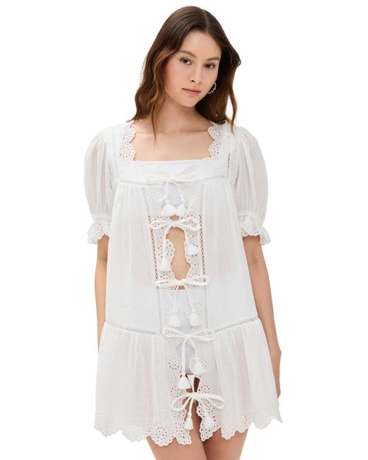 Sea White Mae Short Sleeve Coverup Dress