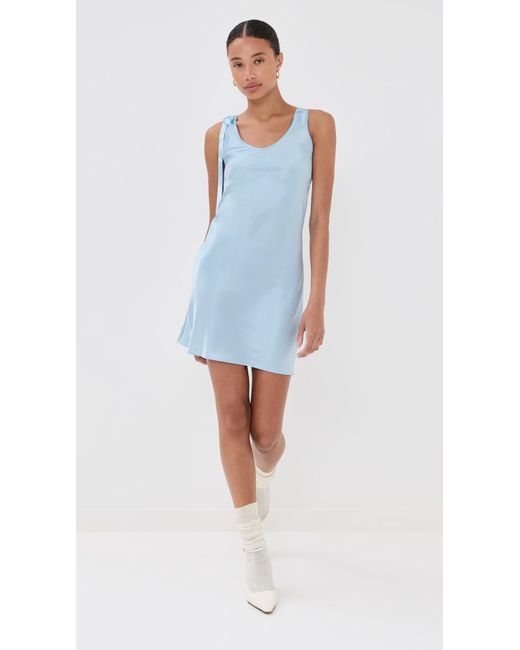 Simone Rocha Blue Bow Detail Scoop Neck Camisole Mini Dress