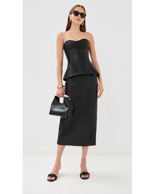 Jonathan Simkhai Black Tyla Bustier Top