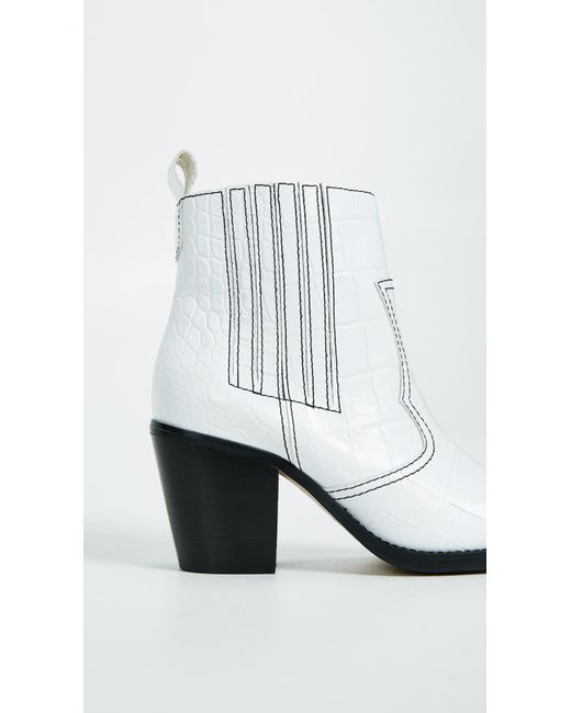 ganni white boots