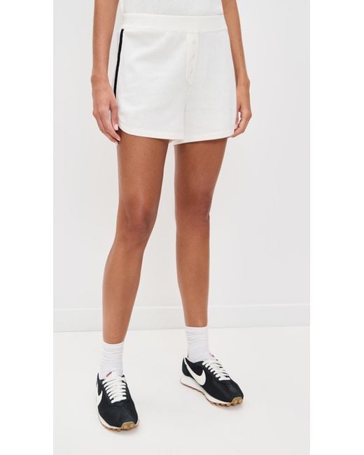 Le Bos White Track Shorts