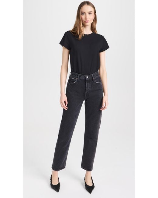 Agolde Black Adine Shunken Tee