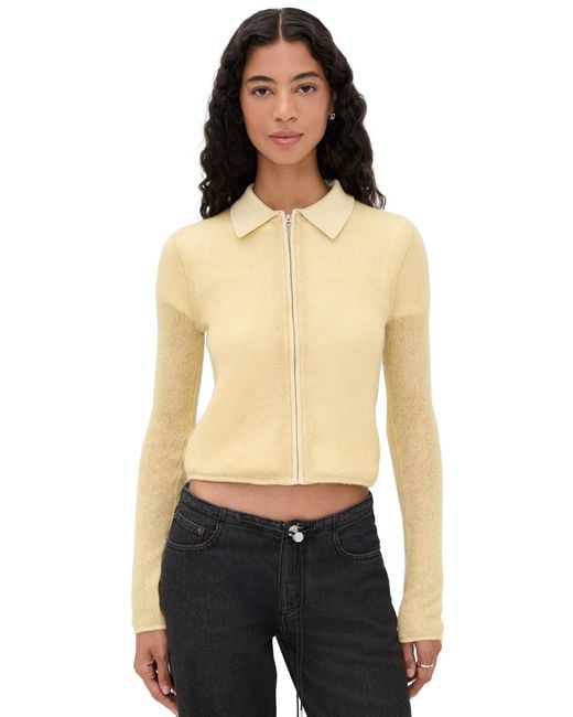 Rag & Bone Black Leva Long Sleeve Zip Sweater