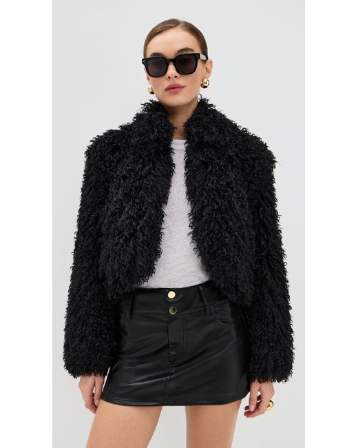 Apparis Black Ginette Shearling Jacket