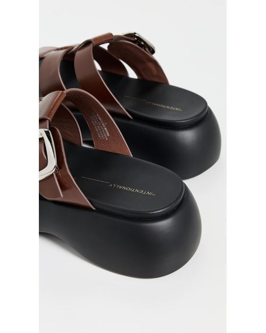 INTENTIONALLY ______ Brown Nell Sandals