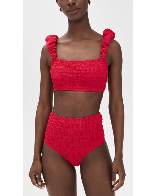 Sea Red Selma Solid Bikini Bottoms