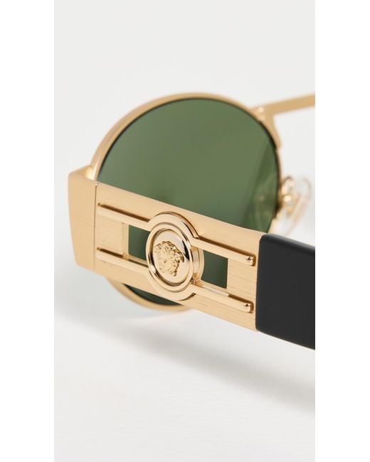 Versace Metallic Round Sunglasses