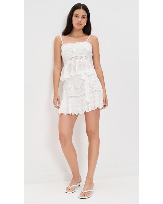 LoveShackFancy White Rowina Top