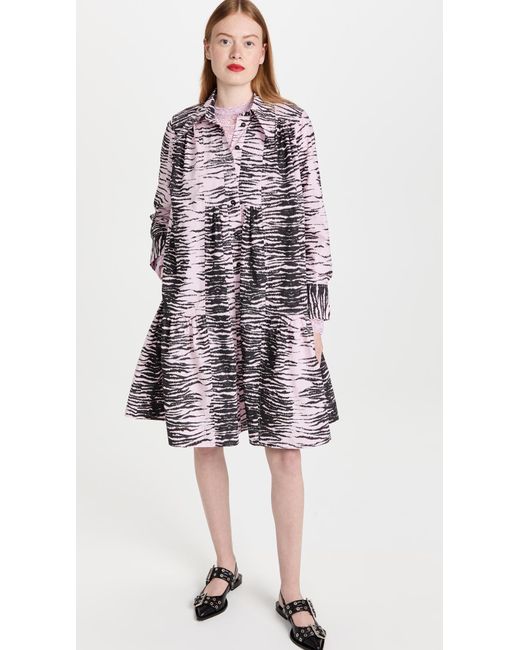 Ganni printed poplin clearance kjole