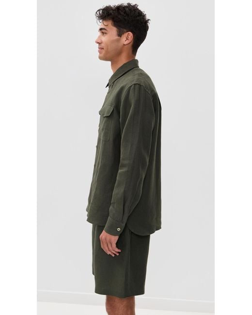 De Bonne Facture Black Two Pocket Overshirt for men