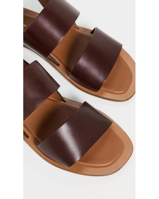 Mansur Gavriel Brown Double Strap Sandals