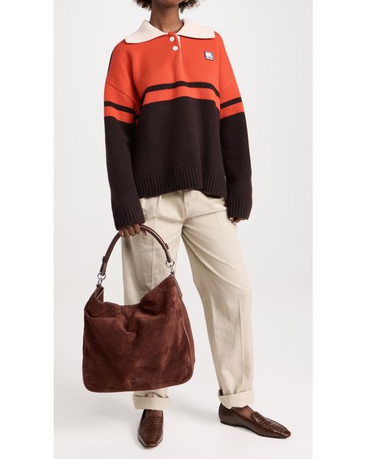 Staud Red Perry Hobo Bag