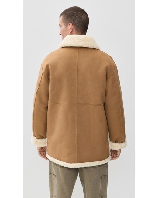 DUNST Natural Reversible Shearling Jacket