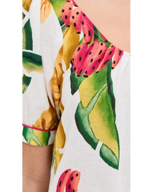 FARM Rio Summer Foliage Scarf Off- Mini Dress in Green | Lyst