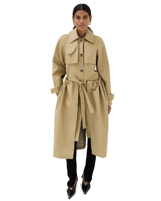 J.W. Anderson Natural Gathered Waist Trench Coat